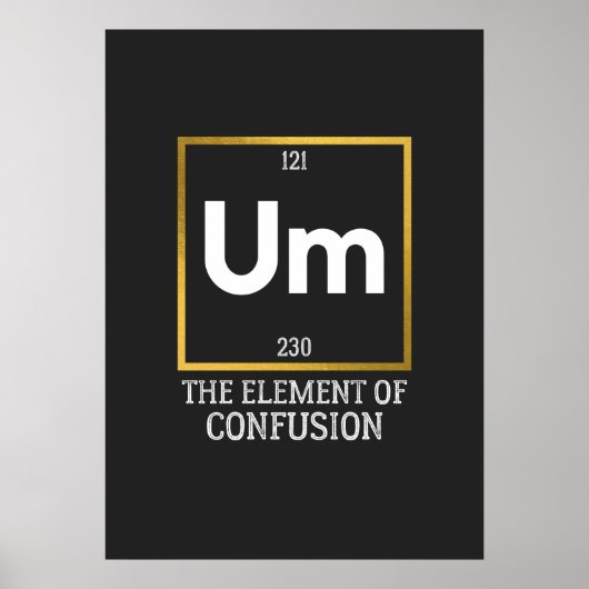Um混乱Tシャツの要素 ポスター (正面)