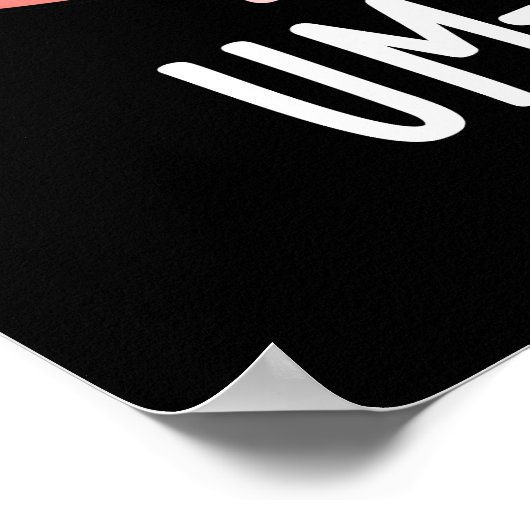 Um-brain-lla Brain おもしろい Puns Dark BG ポスター (角)