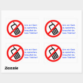 Um mit Gott zu sprechen, brauchst du kein Telefon! 長方形シール (シート)