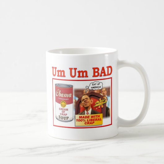 UM UM悪い"オバマスープ" コーヒーマグカップ (右)