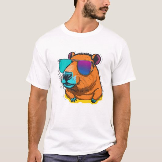 uma capivara de óculos tシャツ (正面)