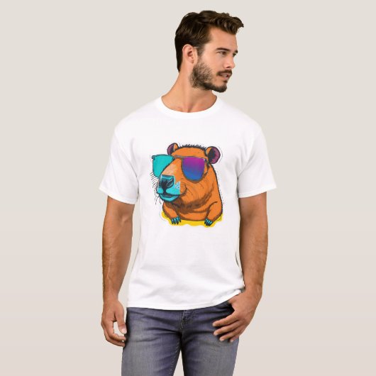 uma capivara de óculos tシャツ (正面フル)
