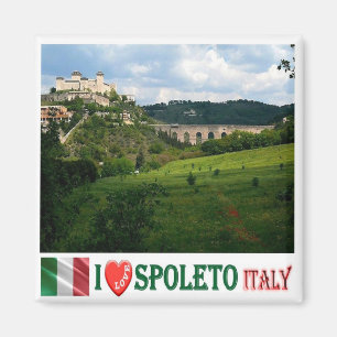 UMB013 SPOLETO I Love, Umbria,イタリア,冷蔵庫 マグネット