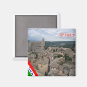 UMB018 ORVIETO, Umbria,イタリア,冷蔵庫 マグネット (正面/裏面)