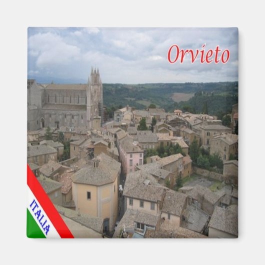 UMB018 ORVIETO, Umbria,イタリア,冷蔵庫 マグネット (正面)