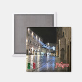 UMB027 FOLIGNO, Republic Square, Umbria,冷蔵庫 マグネット (正面/裏面)