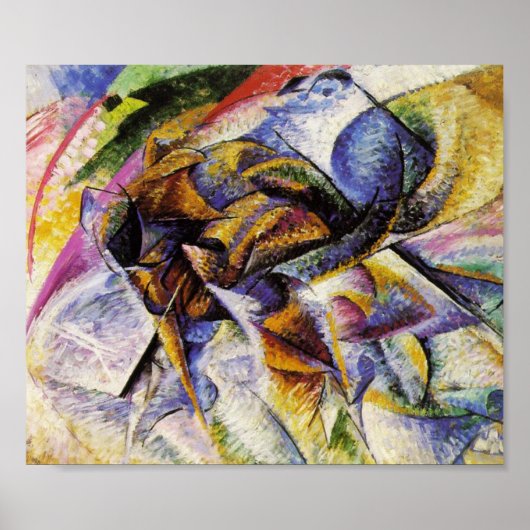 Umberto Boccioni – サイクリストのダイナミズム ポスター (正面)