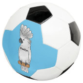 Umbrella cockatoo bird cartoon illustration  サッカーボール (3/4)