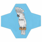 Umbrella cockatoo bird cartoon illustration  サッカーボール (フラット)
