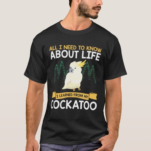 Umbrella Cockatoo Bird Parrot Squawking Cockatiels Tシャツ (正面)