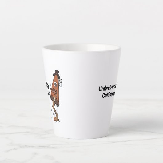 Umbrella Ghost Yokai- Umbrell-ievably Caffeinated カフェラテマグ (正面)
