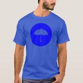 Umbrella Icon on Blue Circle Tシャツ (正面)
