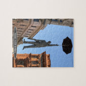 Umbrella Man Statue, Prague, Czech Republic ジグソーパズル (横)