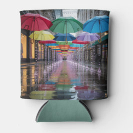 Umbrellas Rain Street Can Sleeve 缶クーラー