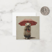 Umbrellas & Unfoldings: Exhaust Opossum ノートカード (正面/裏面インサイチュ)