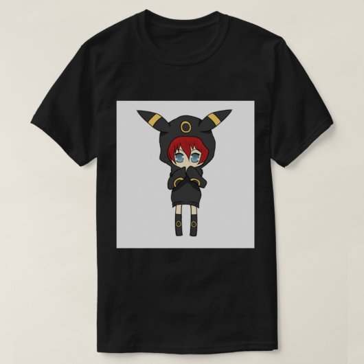 Umbreonチビ（小さくかわいく書いた感じ）.png Tシャツ (デザイン正面)