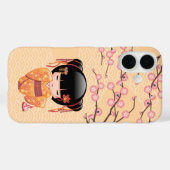 Ume Kokeshi Doll Japanese Geisha Girl Yellow Case-Mate iPhoneケース (裏面 (横))