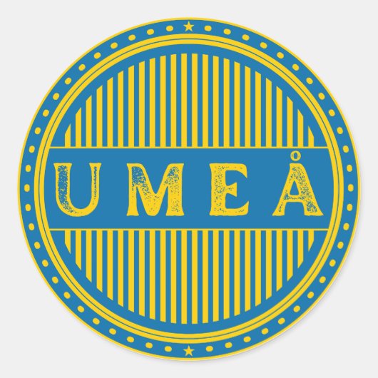 Umeå City Pride Emblem – Swedish Identity ラウンドシール (正面)