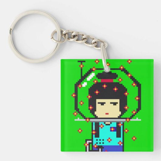 Umeko Space Colony NFT #66 Ohana keychain キーホルダー (正面)