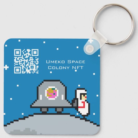 Umeko Space Colony NFT keychain キーホルダー (裏面)
