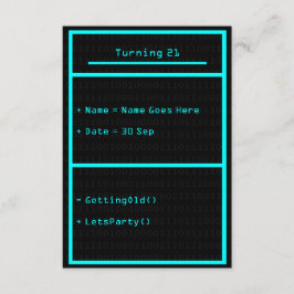 UMLのクラスのコンピュータ・プログラマーのパーティの招待状 招待状