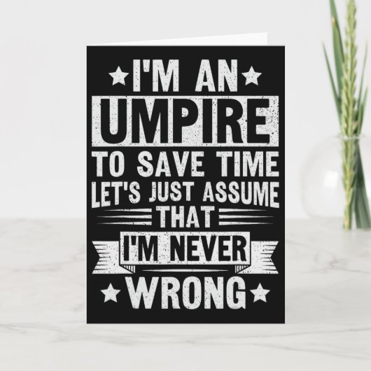 Umpire Funny Sketll Design For An Umpire  カード (正面)