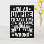 Umpire Funny Sketll Design For An Umpire  カード (黄色い花)