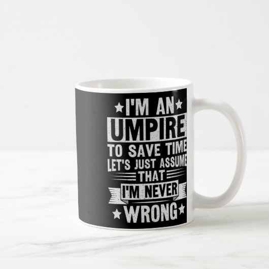 Umpire Funny Sketll Design For An Umpire  コーヒーマグカップ (右)