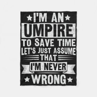 Umpire Funny Sketll Design For An Umpire  フリースブランケット