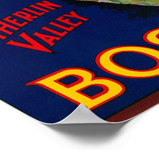 Umpqua Chief Pear Crate LabelSutherlinまたは ポスター (角)