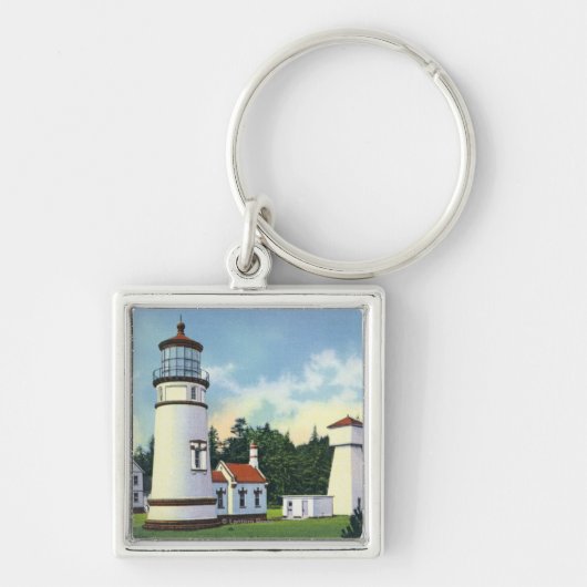 Umpqua LighthouseCoastの外部ビュー キーホルダー (正面)