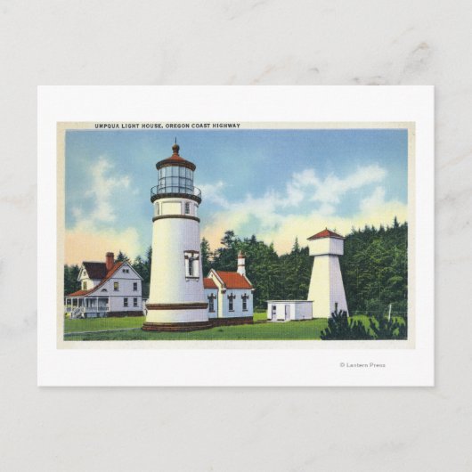 Umpqua LighthouseCoastの外部ビュー ポストカード (正面)