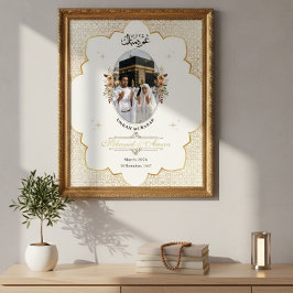 Umrah Mubarak Custom Photo Islamic Poster ポスター