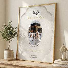 Umrah Mubarak Personalized Photo Poster ポスター