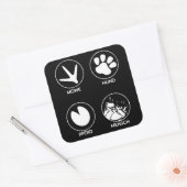 Umweltschutz Naturschutz Klimaschutz Hund Pferd スクエアシール (封筒)