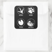 Umweltschutz Naturschutz Klimaschutz Hund Pferd スクエアシール (バッグ)