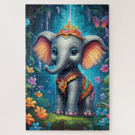 Un adorable éléphanteau ジグソーパズル