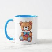 Un adorable ours en peluche au design cartoon. マグカップ (左)