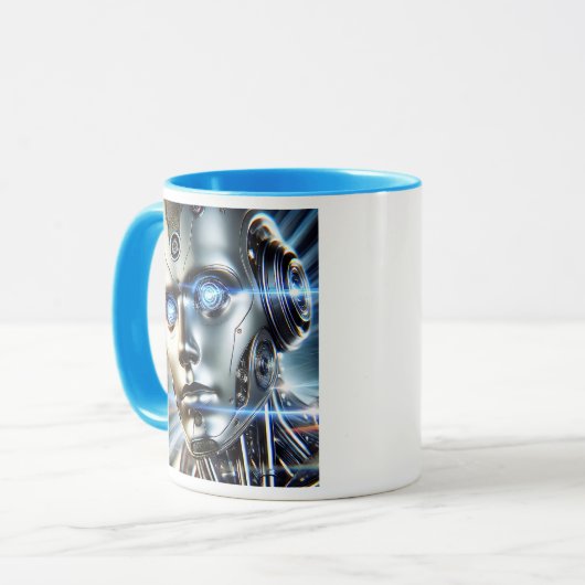 Un androïde étincelant venu d’un futur lointain. マグカップ (正面左)