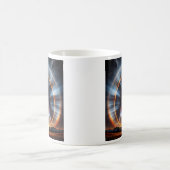 Un anneau lumineux s'impose dans un ciel noir. コーヒーマグカップ (中央)