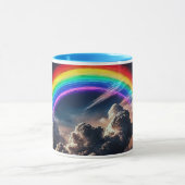 Un arc en ciel dans un ciel orageux. マグカップ (中央)