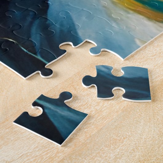 Un bâteau pris dans une tempête impressionniste ジグソーパズル (側面)