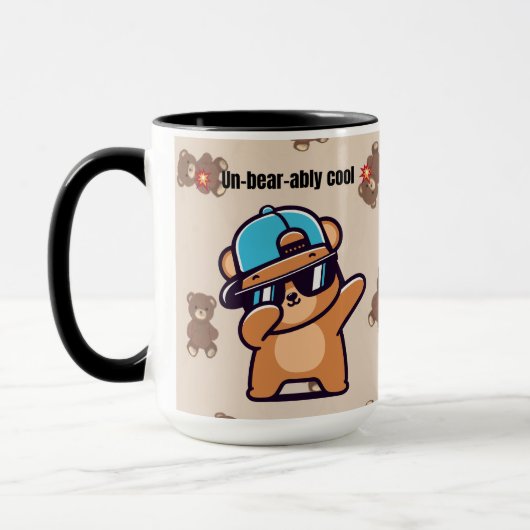 Un-Bear-ably Cool | Cute Bear Coffee Mug マグカップ (左)