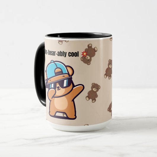 Un-Bear-ably Cool | Cute Bear Coffee Mug マグカップ (正面左)