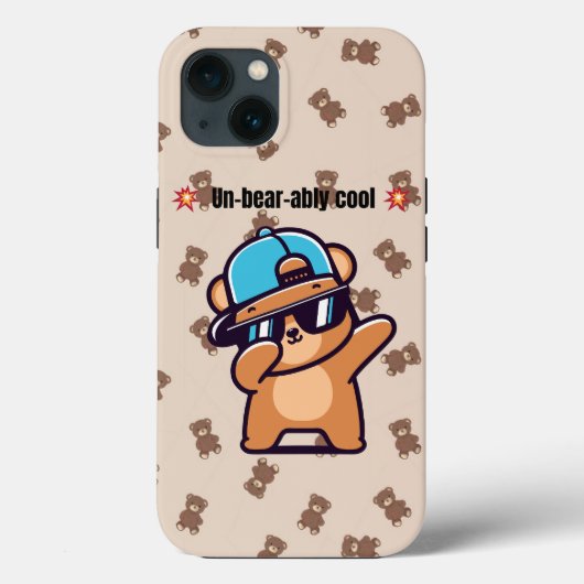 Un-Bear-ably Cool | Cute Bear Phone Case for iPhon Case-Mate iPhoneケース (裏面)