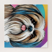 Un beau et marrant shih tzu ジグソーパズル (横)