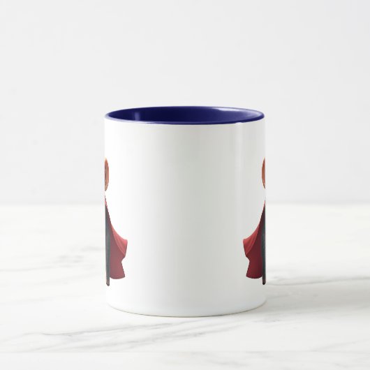 Un bébé singe super-héros avec sa cape. マグカップ (中央)