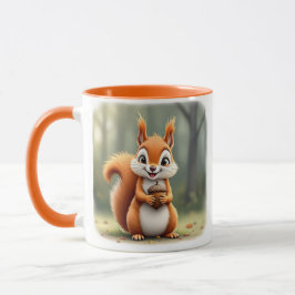 Un bel écureuil vous présente sa noisette. マグカップ