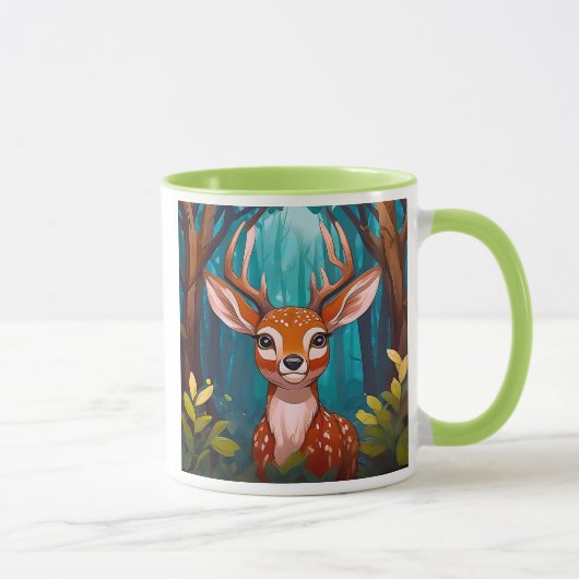 Un cerf caché vous regarde. マグカップ (右)