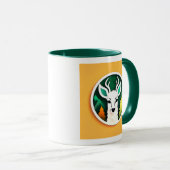 Un Cerf Stylisé avec Forêt マグカップ (正面右)